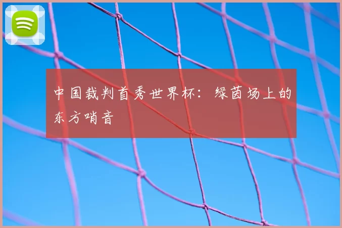 中国裁判首秀世界杯：绿茵场上的东方哨音