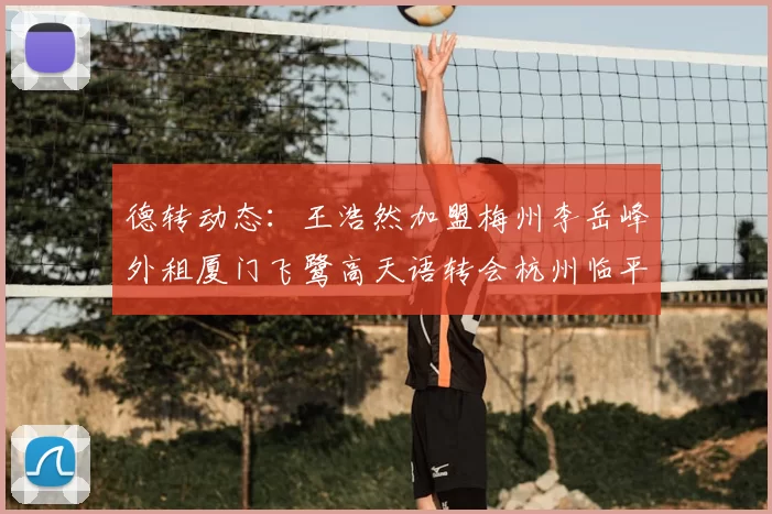 德转动态：王浩然加盟梅州李岳峰外租厦门飞鹭高天语转会杭州临平吴越