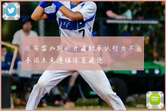 法布雷加斯公开道歉承认行为不当承诺未来遵循体育道德