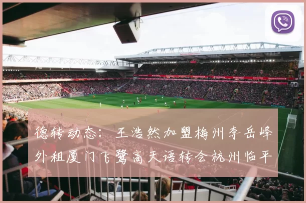 德转动态：王浩然加盟梅州李岳峰外租厦门飞鹭高天语转会杭州临平吴越